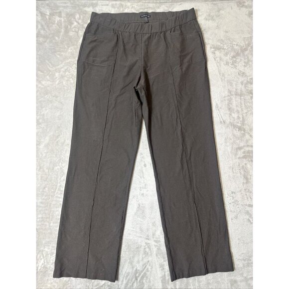 Eileen Fisher Pull On Pants 2 Pockets Brown Viscose Blend XL - Picture 2 of 14